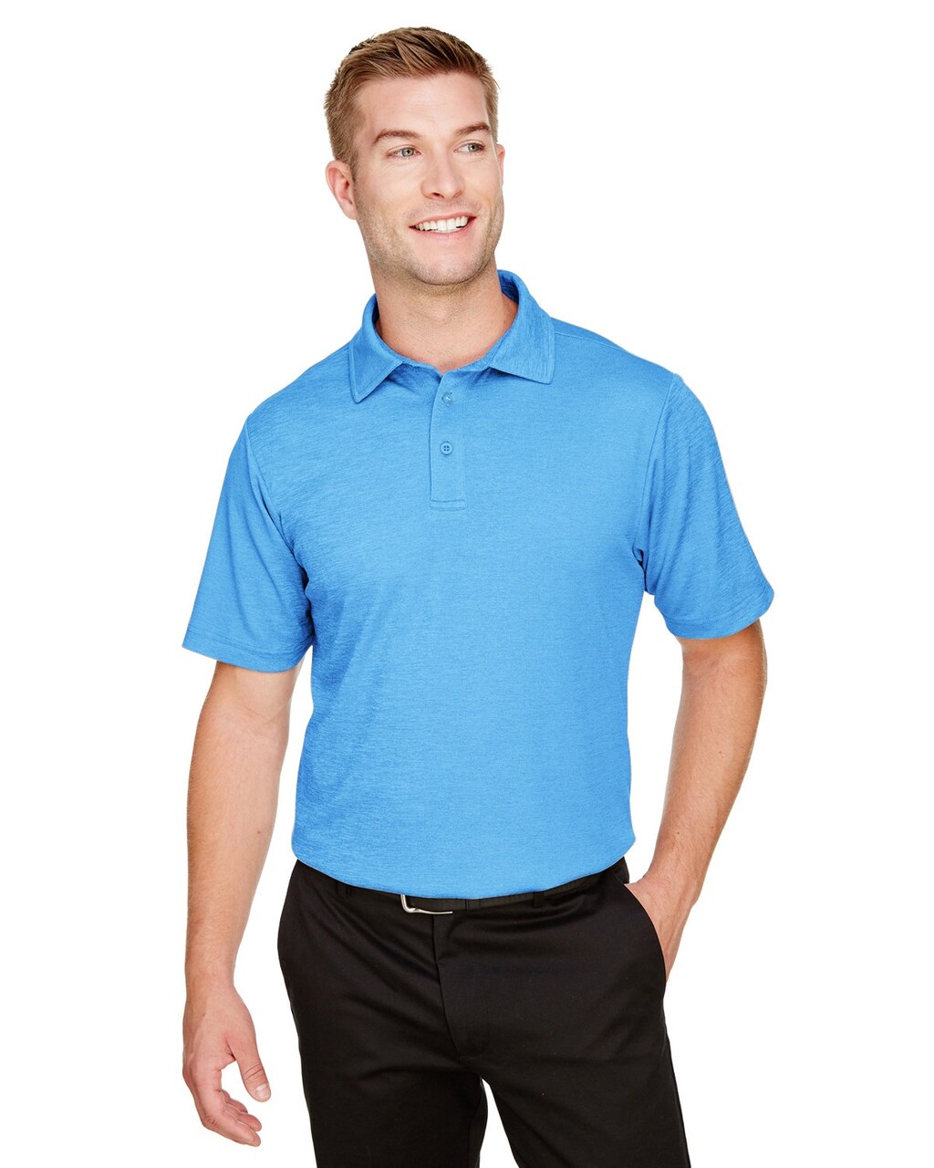 Devon & Jones® CrownLux Performance Men's Address Melange Polo